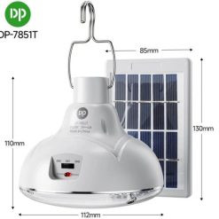 لامپ شارژی باپنل خورشیدی DP مدل DP-7851T