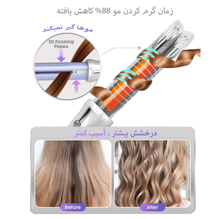 فرکننده مو ایر فلو پرو چرخشی با بادسرد سایز 25 اورجینال