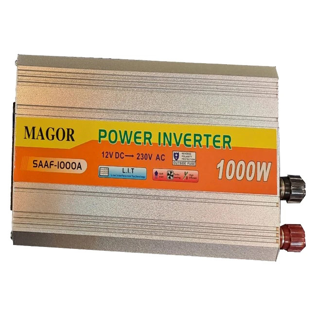 اینورتر و مبدل برق 1000 وات ماژور (MAGOR) مدل SAAF-1000A - تبدیل 12 به 220 ولت
