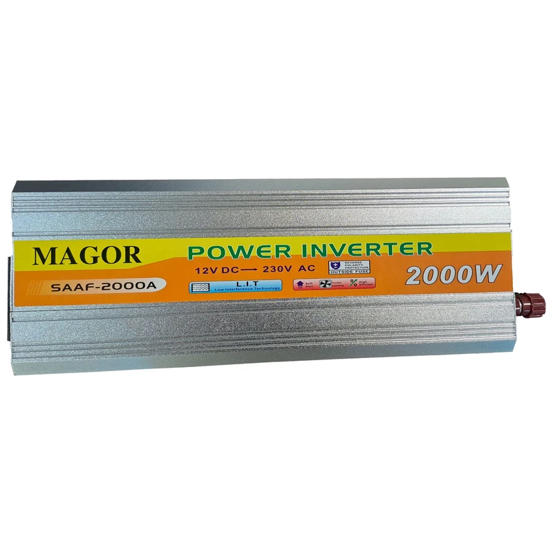اینورتر ۲۰۰۰ وات ۱۲ ولت Magor مدل SAAF-2000A | مبدل برق خودرو