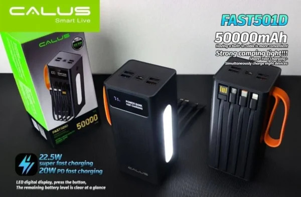 پاوربانک کالوس مدل FAST501D/ 22.5w ظرفیت 50000 میلی آمپر ساعت